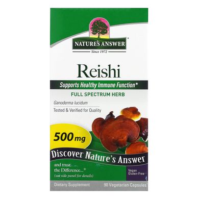 Гриби рейші Nature's Answer (Reishi) 500 мг 90 капсул