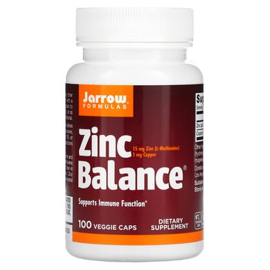 Цинк Баланс Jarrow Formulas (Zinc Balance) 100 капсул