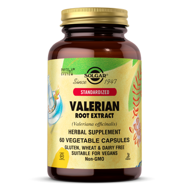 Валеріана екстракт кореня Solgar (Valerian Root Extract) 60 вегетаріанських капсул