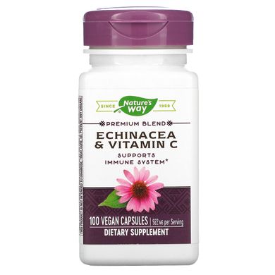 Эхинацея с витамином С Nature's Way (Echinacea & Vitamin C) 492 мг 100 капсул купить в Киеве и Украине