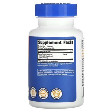 Nutricost, Coleus Forskohlii, 500 mg, 60 Capsules (250 mg per Capsule) купить в Киеве и Украине