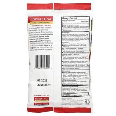 Traditional Medicinals, Органические капли против глотки, фенхель из сладкого апельсина, 16 ментоловых леденцов от кашля купить в Киеве и Украине