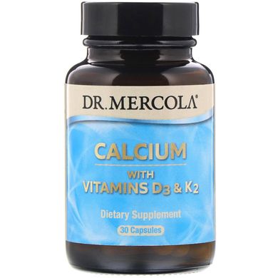 Кальцій з вітамінами D3 і K2 Dr. Mercola (Calcium with Vitamins D3 and K2) 30 капсул