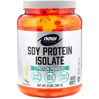 Ізолят соєвого протеїну ваніль порошок Now Foods (Soy Protein Isolate) 907 г