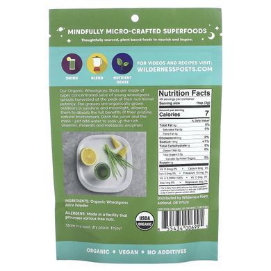 Organic Wheatgrass Juice Powder by Wilderness Poets (99 g)