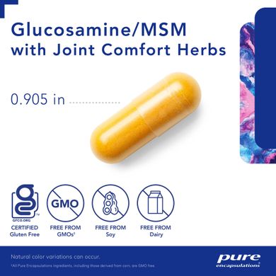 Глюкозамин и МСМ Pure Encapsulations (Glucosamine MSM) 180 капсул купить в Киеве и Украине