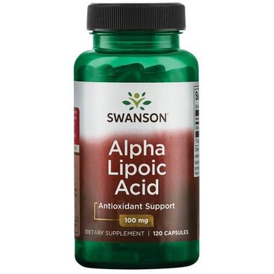 Альфа-ліпоєва кислота, Alpha Lipoic Acid, Swanson, 100 мг, 120 капсул