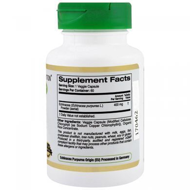Эхинацея California Gold Nutrition (Echinacea EuroHerbs) 400 мг 60 капсул купить в Киеве и Украине