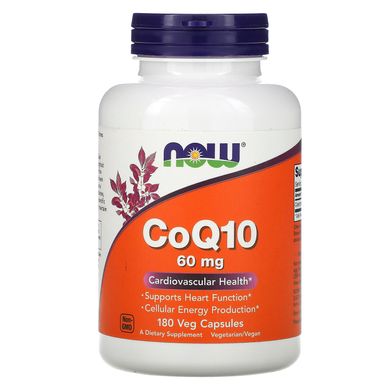 Коензим Q10 Now Foods (CoQ10) 60 мг 180 капсул
