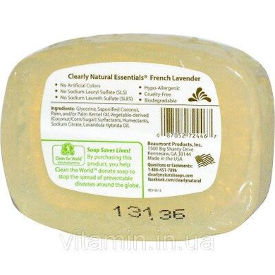 Натуральне чисте гліцеринове мило, французька лаванда, Clearly Natural, 113 г (4 унції)