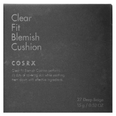 Кушон від плям Clear Fit, №27 насичений бежевий, Cosrx, 0,52 унції (15 г)