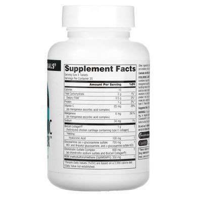 Source Naturals Hyaluronic Joint Complex 60 tablets