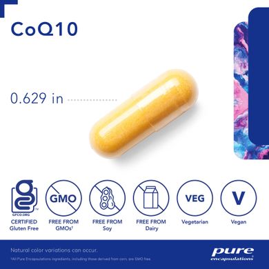 Коэнзим Q10 L-карнитин фумарат Pure Encapsulations (CoQ10 l-Carnitine Fumarate) 120 капсул купить в Киеве и Украине