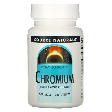 Хром Source Naturals (Chromium) 200 мкг 250 таблеток