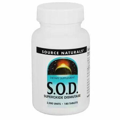 Супероксиддисмутаза СОД ферменти ензими Source Naturals (SOD, S.O.D.) 235 мг 180 таблеток