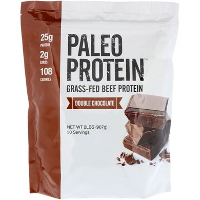 Палеобелок, протеїн білок з м'яса корів на трав'яному відгодівлі, подвійний шоколад, Julian Bakery, 907 г