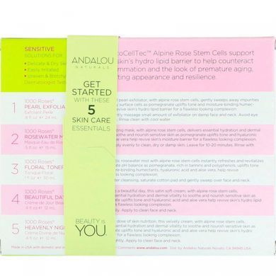 Косметичний набір для обличчя троянда Andalou Naturals 5 флаконів