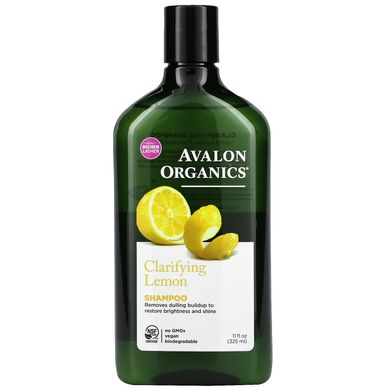 Шампунь, Clarifying Lemon, Avalon Organics, 325 мл