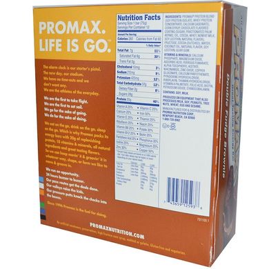 Протеїновий батончик, Оригінал, Подвійна помадка Брауні, Protein Bar, Original, Double Fudge Brownie, Promax Nutrition, 12 батончиків, 75 г кожен