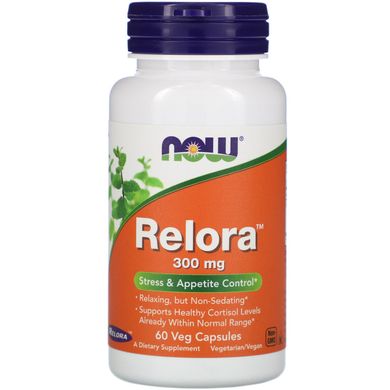 Релора Now Foods (Relora) 300 мг 60 рослинних капсул