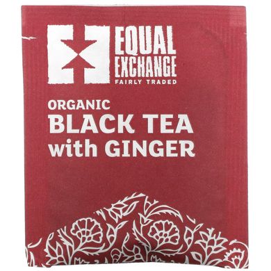 Equal Exchange, Органический черный чай с имбирем, 20 чайных пакетиков, 1,41 унции (40 г) купить в Киеве и Украине
