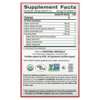 Травяной чай для горла без кофеина Traditional Medicinals (Teas Throat Coat) 16 пакетиков 32 г купить в Киеве и Украине