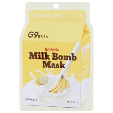 Маска Banana Milk Bomb, G9skin, 5 масок, 21 мл каждая купить в Киеве и Украине