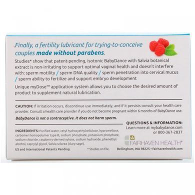 Fertility Lubricant, Fairhaven Health, 6 tubes