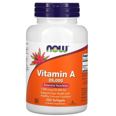 Вітамін A Now Foods (Vitamin A) 25000 МО 250 капсул