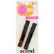 Hair clips, all-day hold, black and brown, 2 pcs.