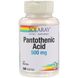 Пантотенова кислота, Pantothenic Acid, Solaray, 500 мг, 100 вегетаріанських капсул фото