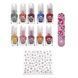 Set of water-based nail polishes, party palette, 10 pieces