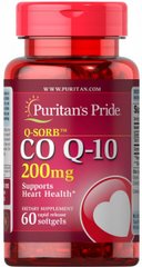Коэнзим Q-10 Q-SORB ™, Q-SORB™ Co Q-10, Puritan's Pride, 200 мг, 60 капсул купить в Киеве и Украине