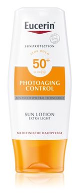 Екстра легке сонцезахисние молочко SPF 50, Sun Photoaging Control, Eucerin, 150 мл