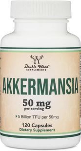 Аккермансия пробиотик для здоровья микробиома и кишечника Double Wood (Akkermansia Supplement) 120 капсул купить в Киеве и Украине