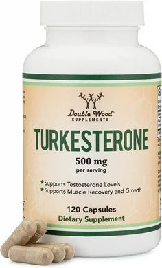 Туркестерон підтримка рівня чоловічих гормонів Double Wood (Turk 500 mg) 500 мг 120 капсул