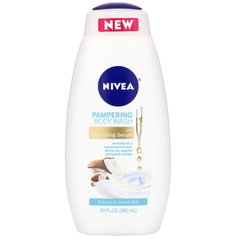 Кокосове і мигдальне молоко, Pampering Body Wash, Nivea, 591 мл
