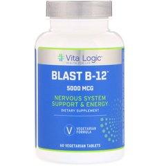 Витамин В-12 Vita Logic (Blast B-12) 5000 мкг 60 вегетарианских таблеток купить в Киеве и Украине