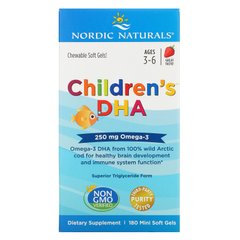 Рыбий жир для детей Nordic Naturals (Children's DHA) 180 капсул со вкусом клубники купить в Киеве и Украине