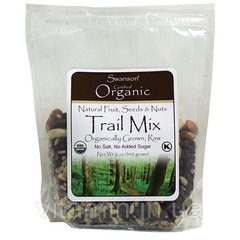 Органічна фруктова суміш з насіння і горіхів, Organic Fruit, Seeds and Nuts Trail Mix, Swanson, 340 г