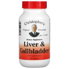 Препарат для печінки і жовчного міхура, Christopher's Original Formulas, 440 мг, 100 рослинних капсул