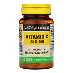 Витамин С, Vitamin C, Mason Natural, 250 мг, 100 таблеток купить в Киеве и Украине