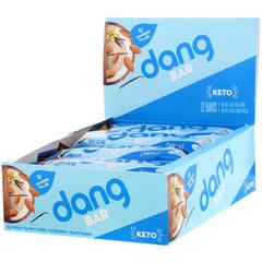 Кето-батончик, мигдаль і ваніль, Dang Foods LLC, 12 батончиків, 1,4 унц (40 г) кожен