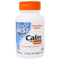 Добавка для спокою, Calm with Zembrin, Doctor's Best, 25 мг, 60 рослинних капсул