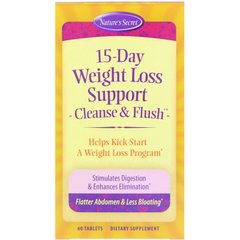 15-ти денна Прогма по зниженню ваги, Засіб для очищення під час схуднення, Nature's Secret, 60 таблеток