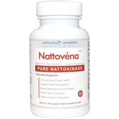 Наттовена, очищена наттокіназа, Arthur Andrew Medical, 200 мг, 30 капсул