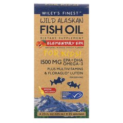Аляскінський риб'ячий жир для дітей Wiley's Finest (Wild Alaskan Fish Oil) 4100 мг 125 мл зі смаком манго-персик
