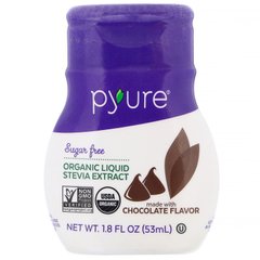 Органічний рідкий екстракт стевії, шоколад, Pyure, 53 мл