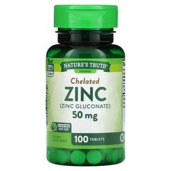 Цинк у хелатній формі Nature's Truth (Chelated Zinc) 50 мг 100 таблеток