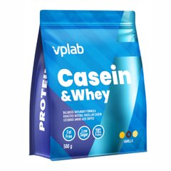 Казеїн і протеїн зі смаком ванілі VPLab (Casein & Whey Vanilla) 500 г